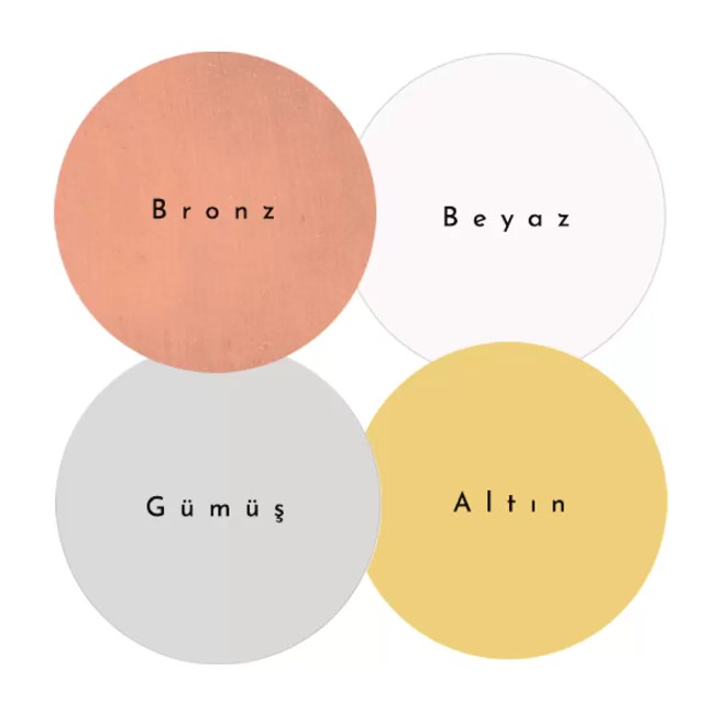 yuvarlak metal baskı